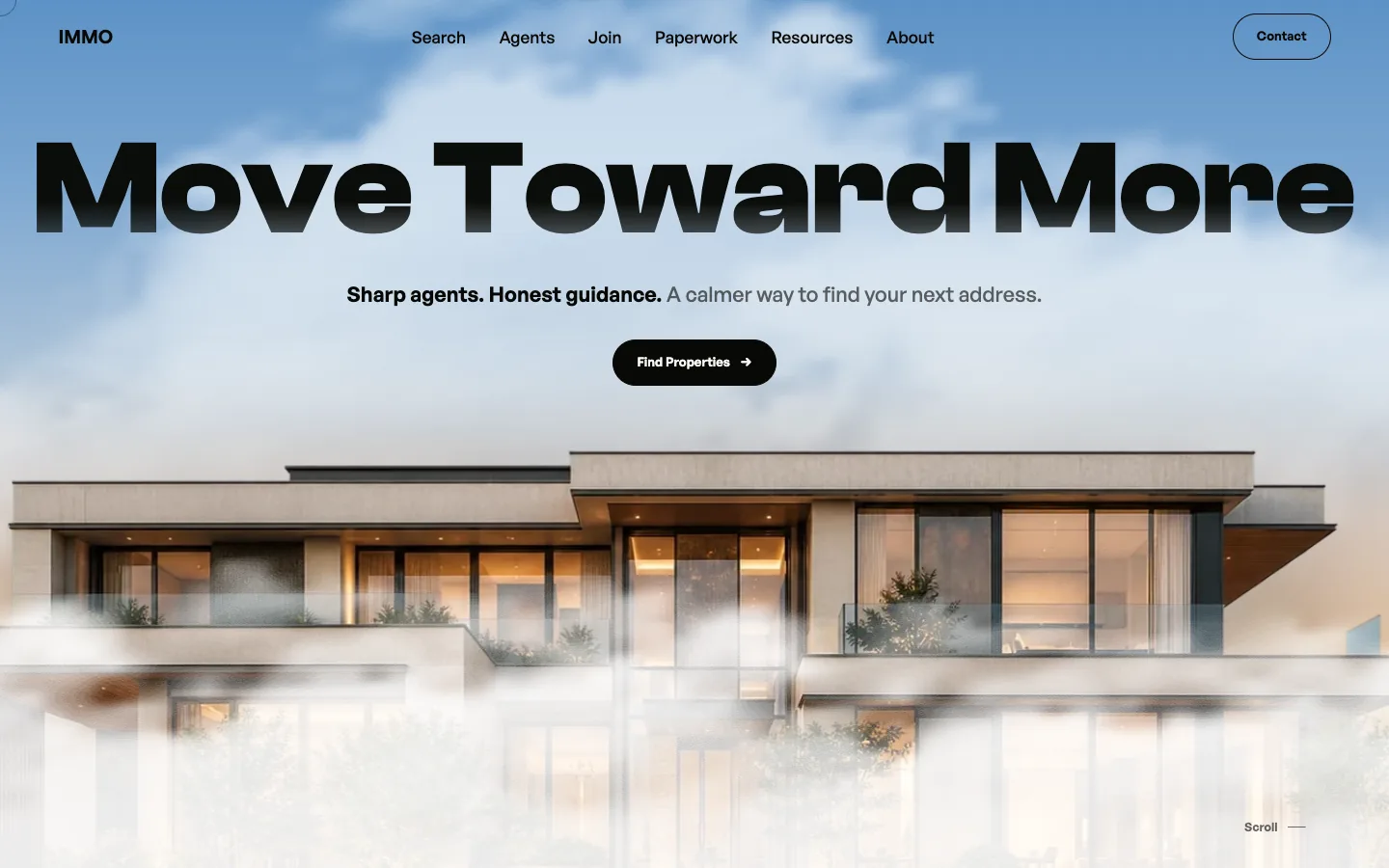 Immobilienmakler-Website-Demo am Desktop