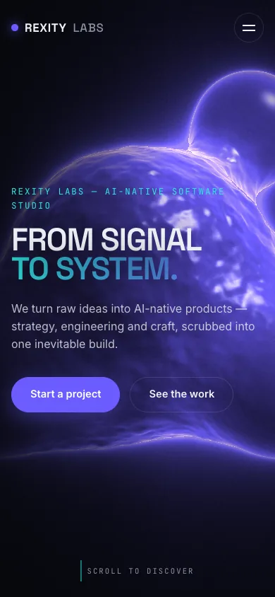Software-Studio-Website-Demo auf dem Handy