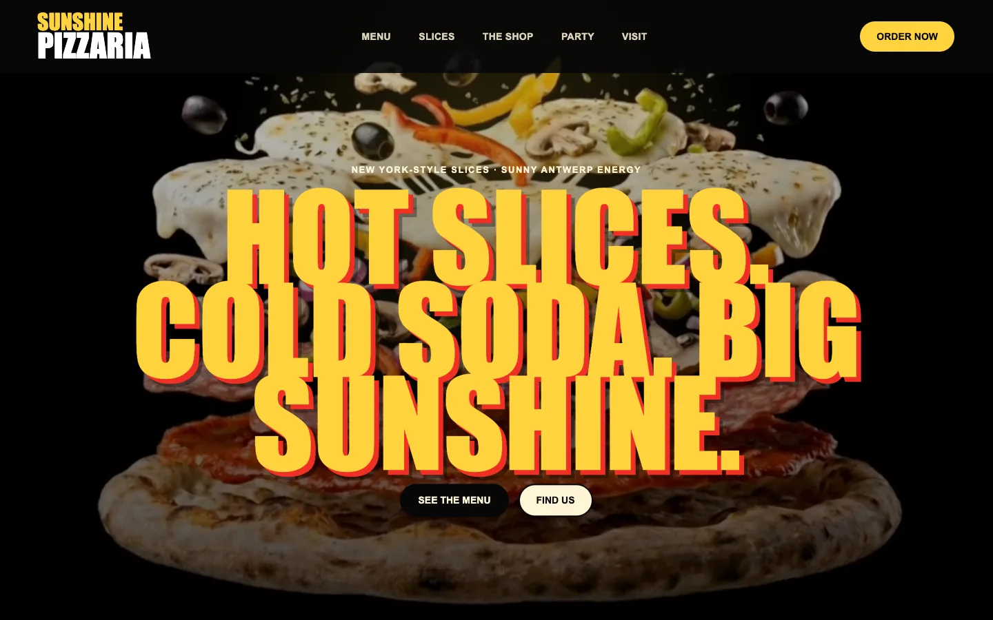 Pizzeria-Website-Demo am Desktop