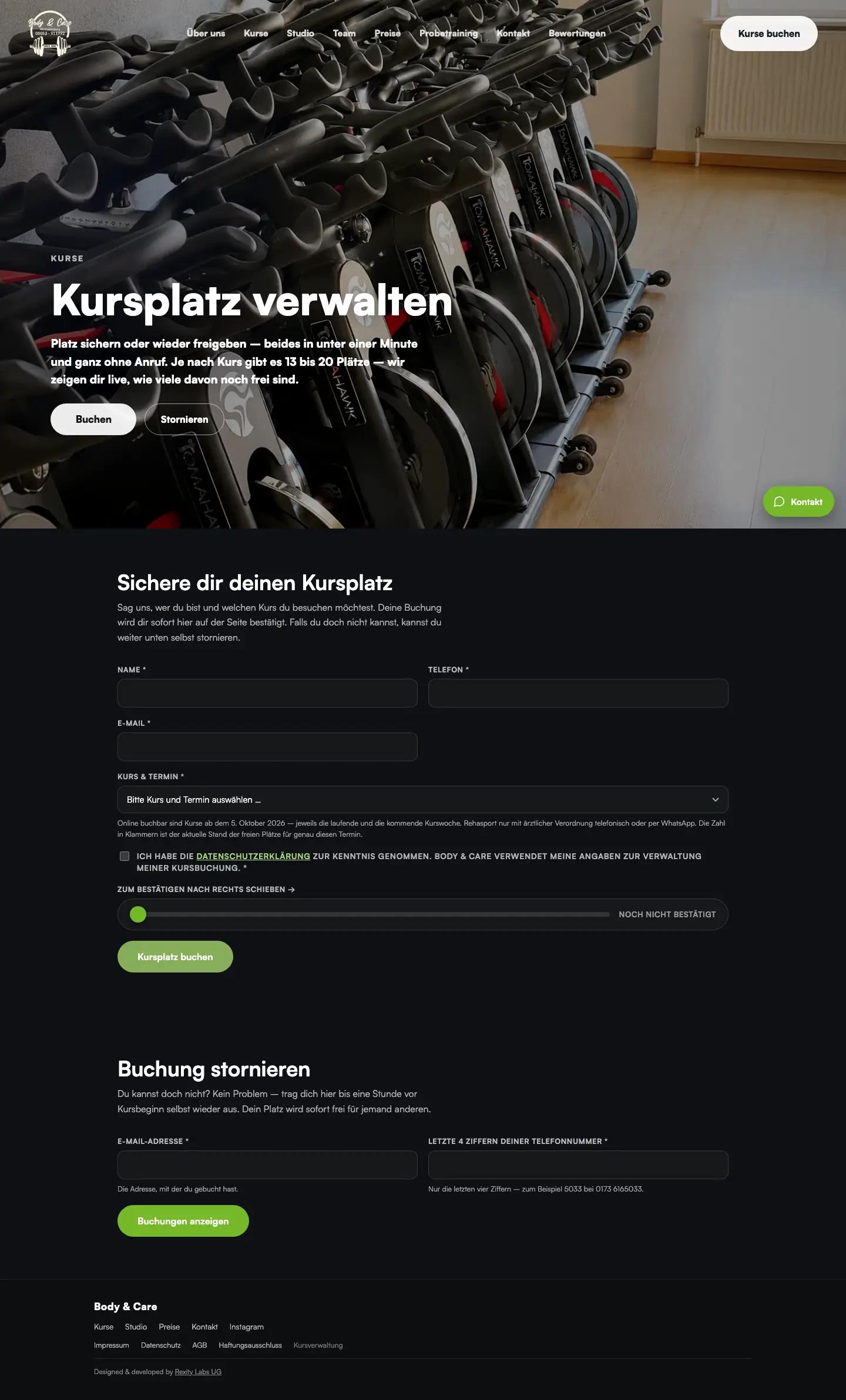Kursplatz buchen